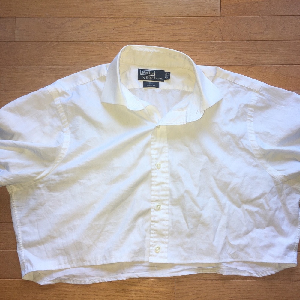 Cropped Ralph Lauren white button up - Picture 2 of 3